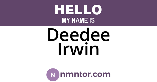 Deedee Irwin