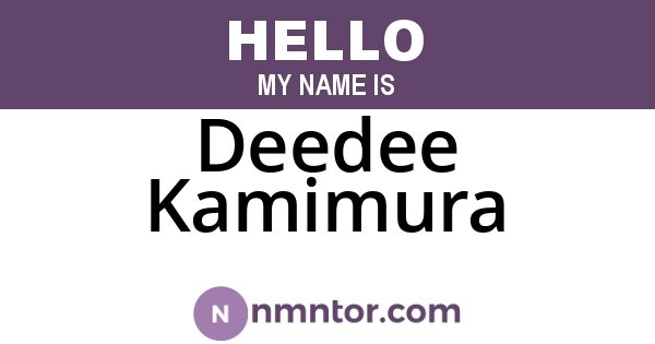 Deedee Kamimura