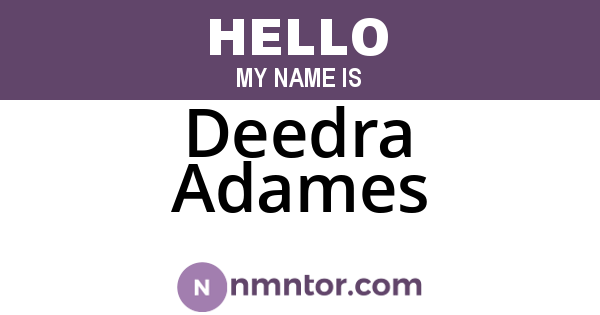 Deedra Adames