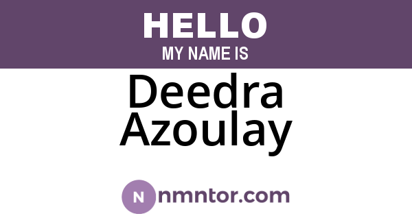 Deedra Azoulay