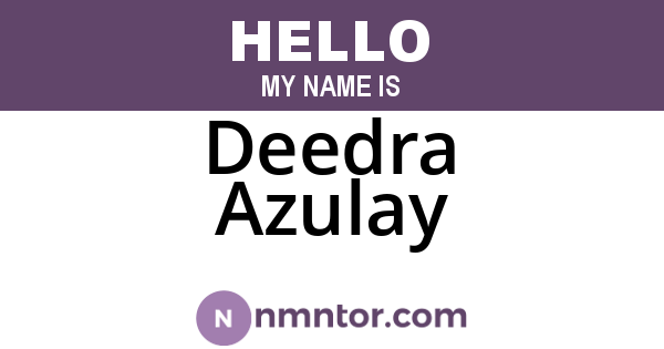Deedra Azulay