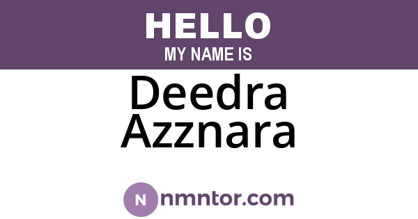 Deedra Azznara