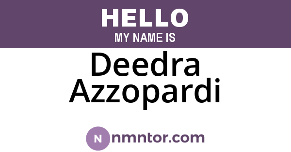 Deedra Azzopardi