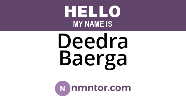 Deedra Baerga
