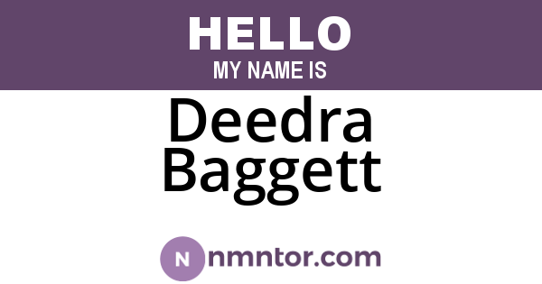 Deedra Baggett