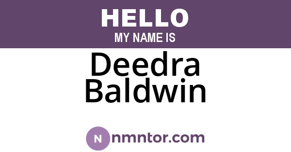 Deedra Baldwin