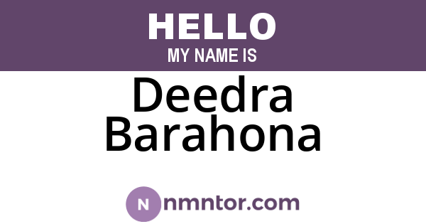 Deedra Barahona