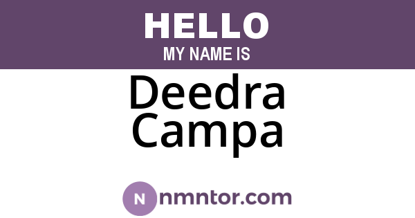 Deedra Campa