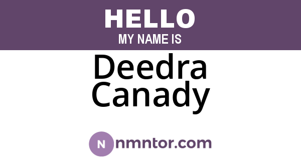 Deedra Canady
