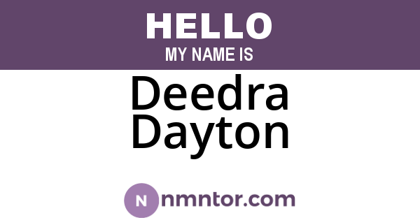 Deedra Dayton