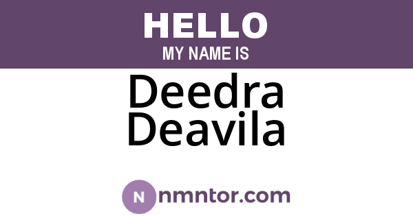 Deedra Deavila