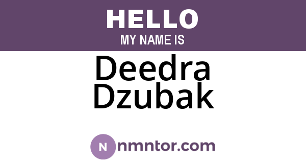 Deedra Dzubak