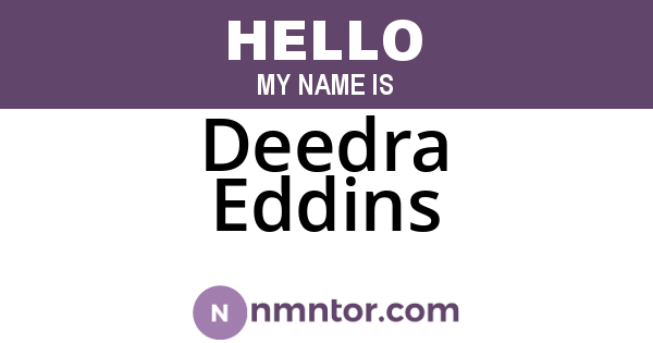 Deedra Eddins