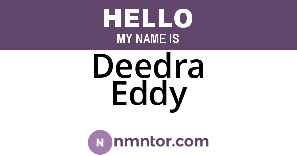 Deedra Eddy