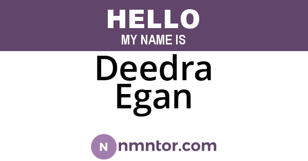 Deedra Egan