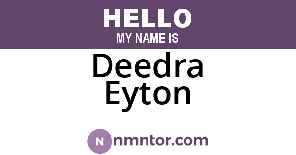 Deedra Eyton