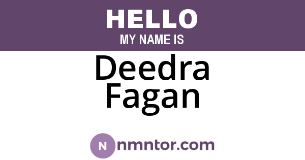 Deedra Fagan