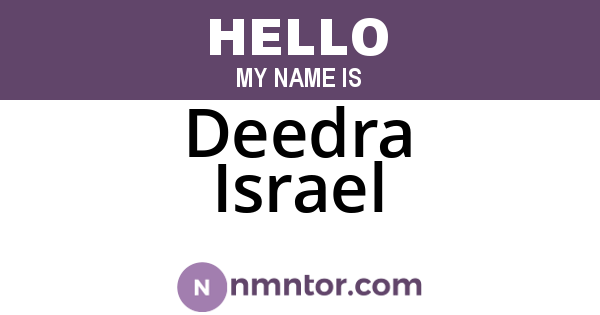 Deedra Israel