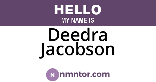 Deedra Jacobson