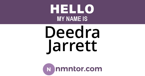 Deedra Jarrett
