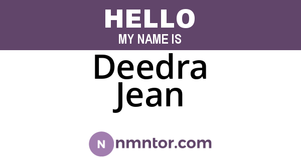Deedra Jean