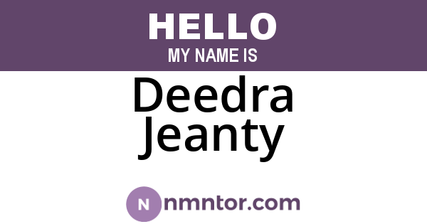 Deedra Jeanty