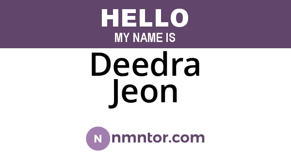 Deedra Jeon