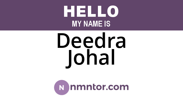 Deedra Johal