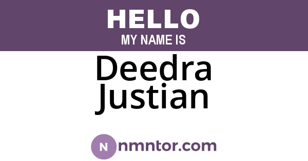 Deedra Justian