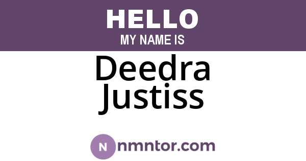 Deedra Justiss