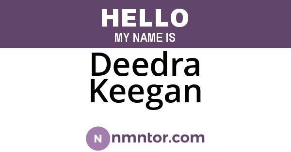 Deedra Keegan