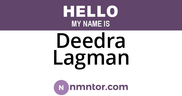 Deedra Lagman