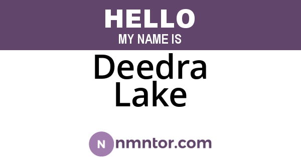 Deedra Lake