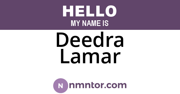 Deedra Lamar