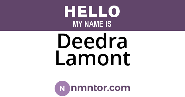 Deedra Lamont