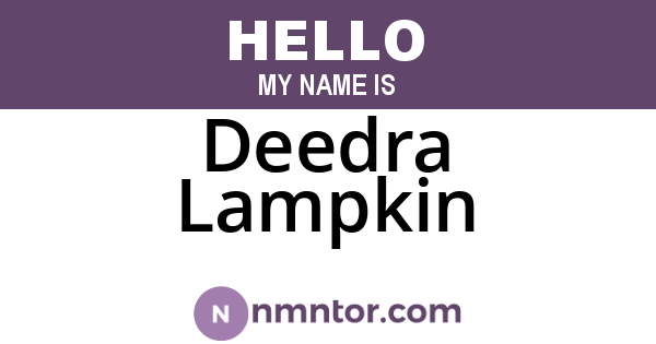 Deedra Lampkin
