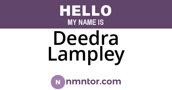 Deedra Lampley
