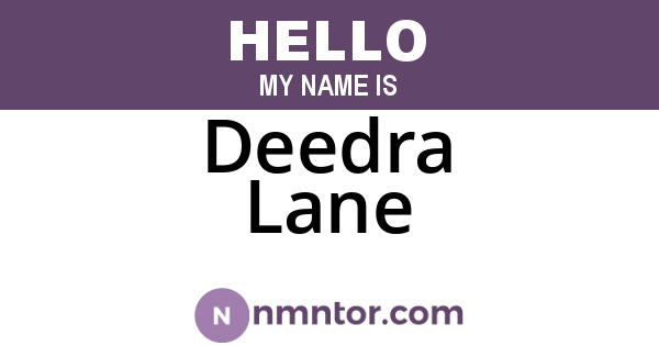 Deedra Lane