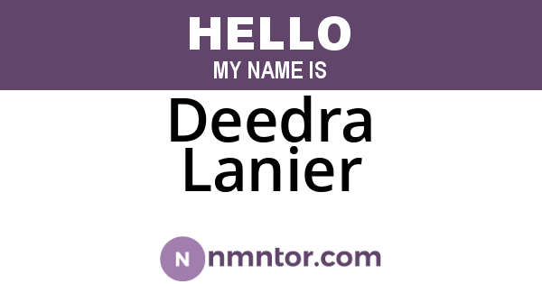 Deedra Lanier