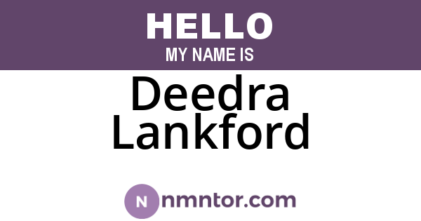 Deedra Lankford