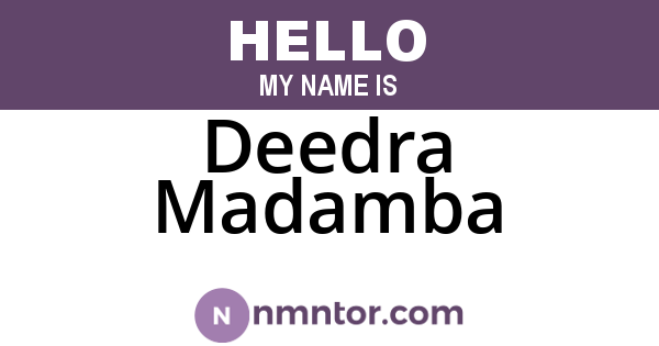 Deedra Madamba