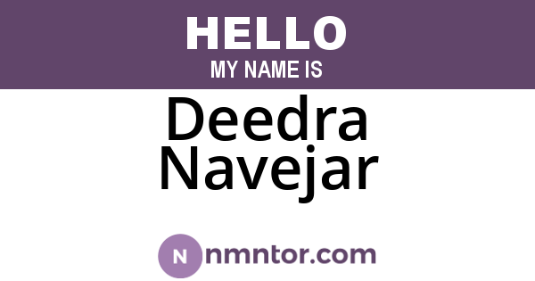 Deedra Navejar
