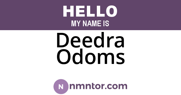 Deedra Odoms