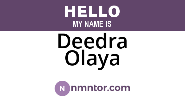 Deedra Olaya