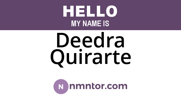 Deedra Quirarte