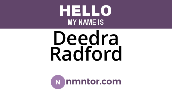 Deedra Radford