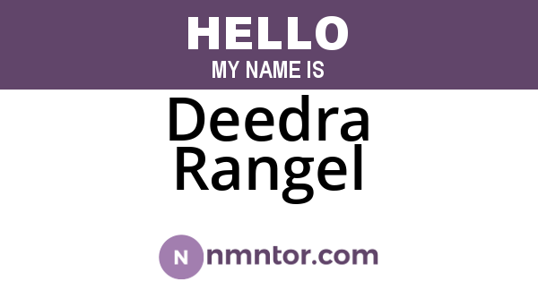 Deedra Rangel
