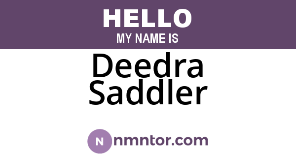 Deedra Saddler