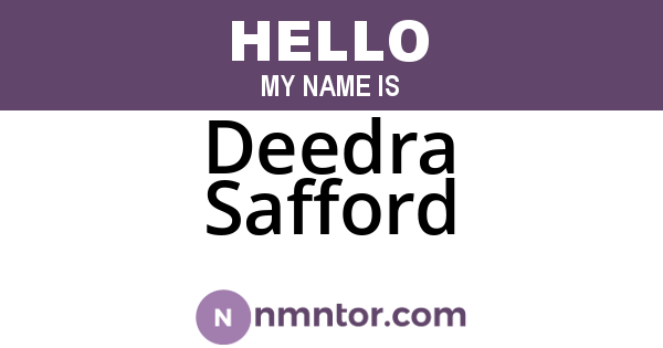 Deedra Safford