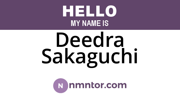 Deedra Sakaguchi